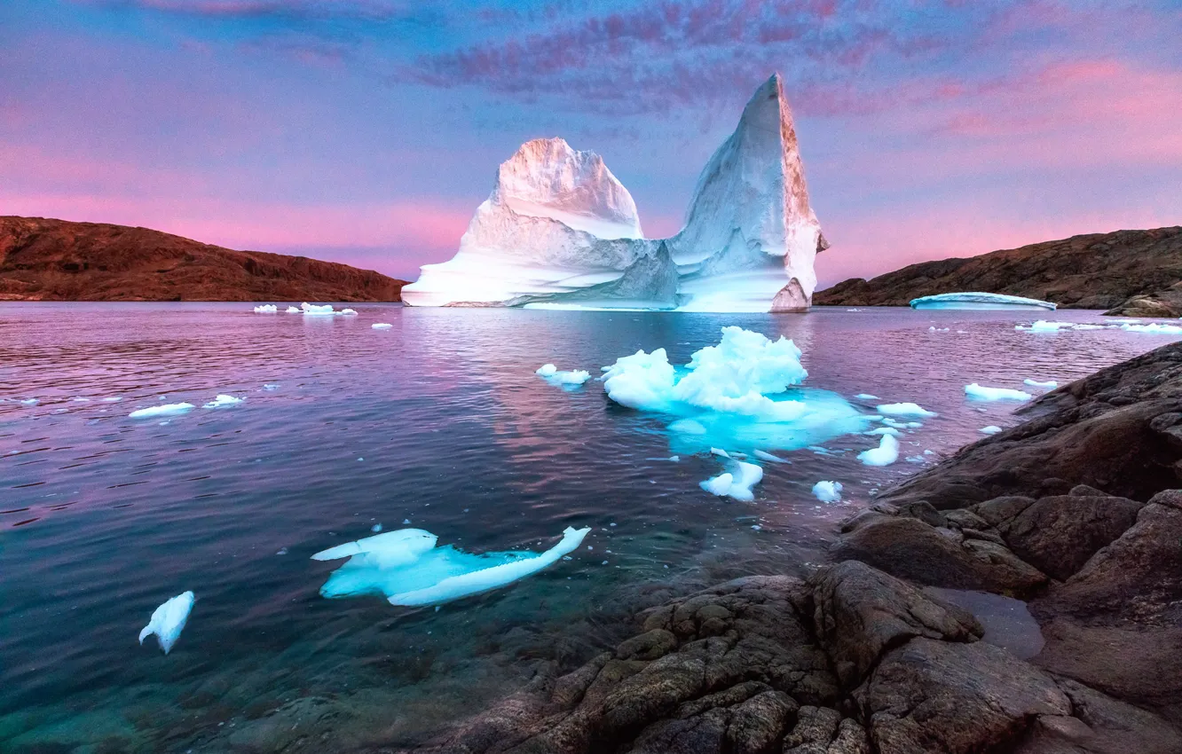 Фото обои камни, лёд, айсберг