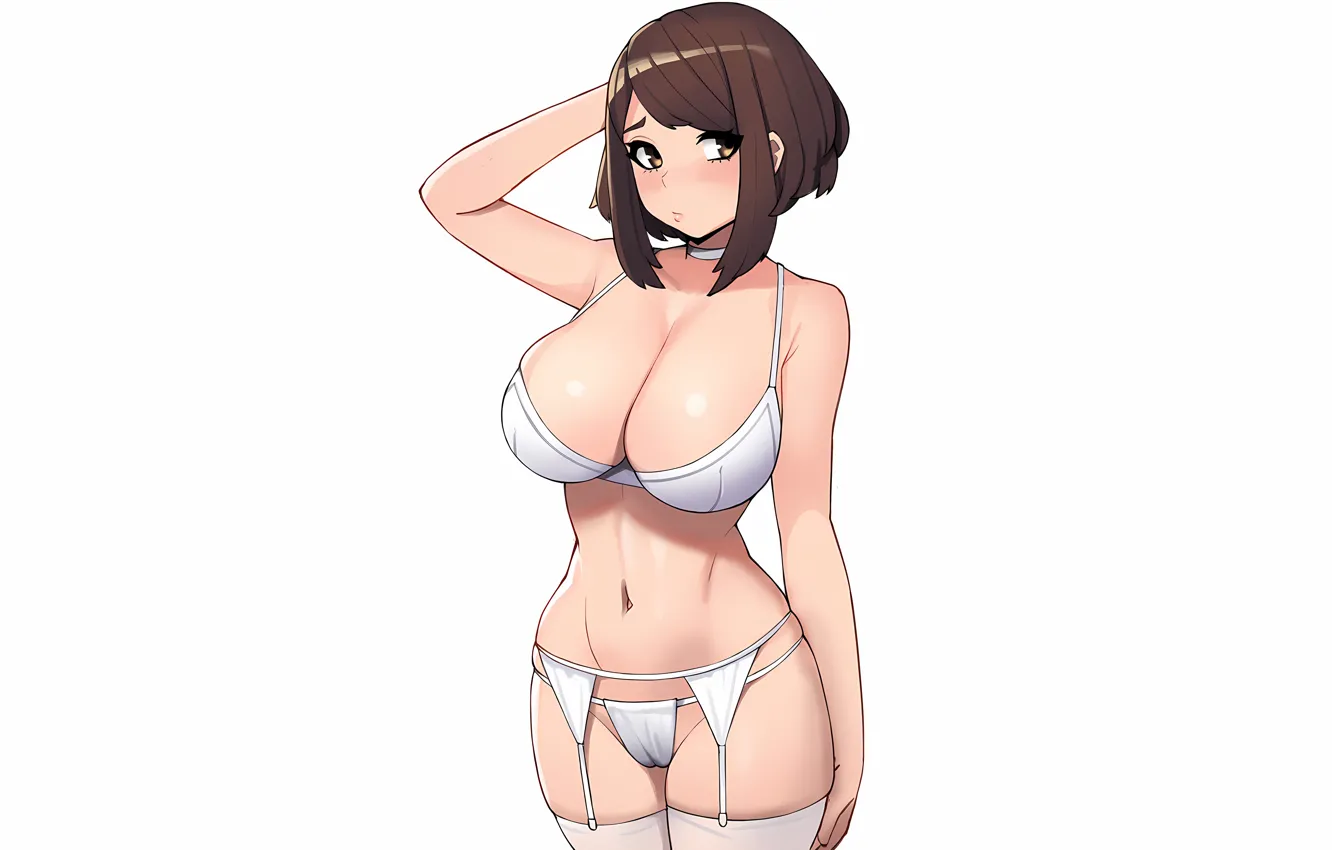 Фото обои lingerie, anime, Ochaco Uraraka, panties, My Hero Academia, panty, attractive, Boku no Hero Academia