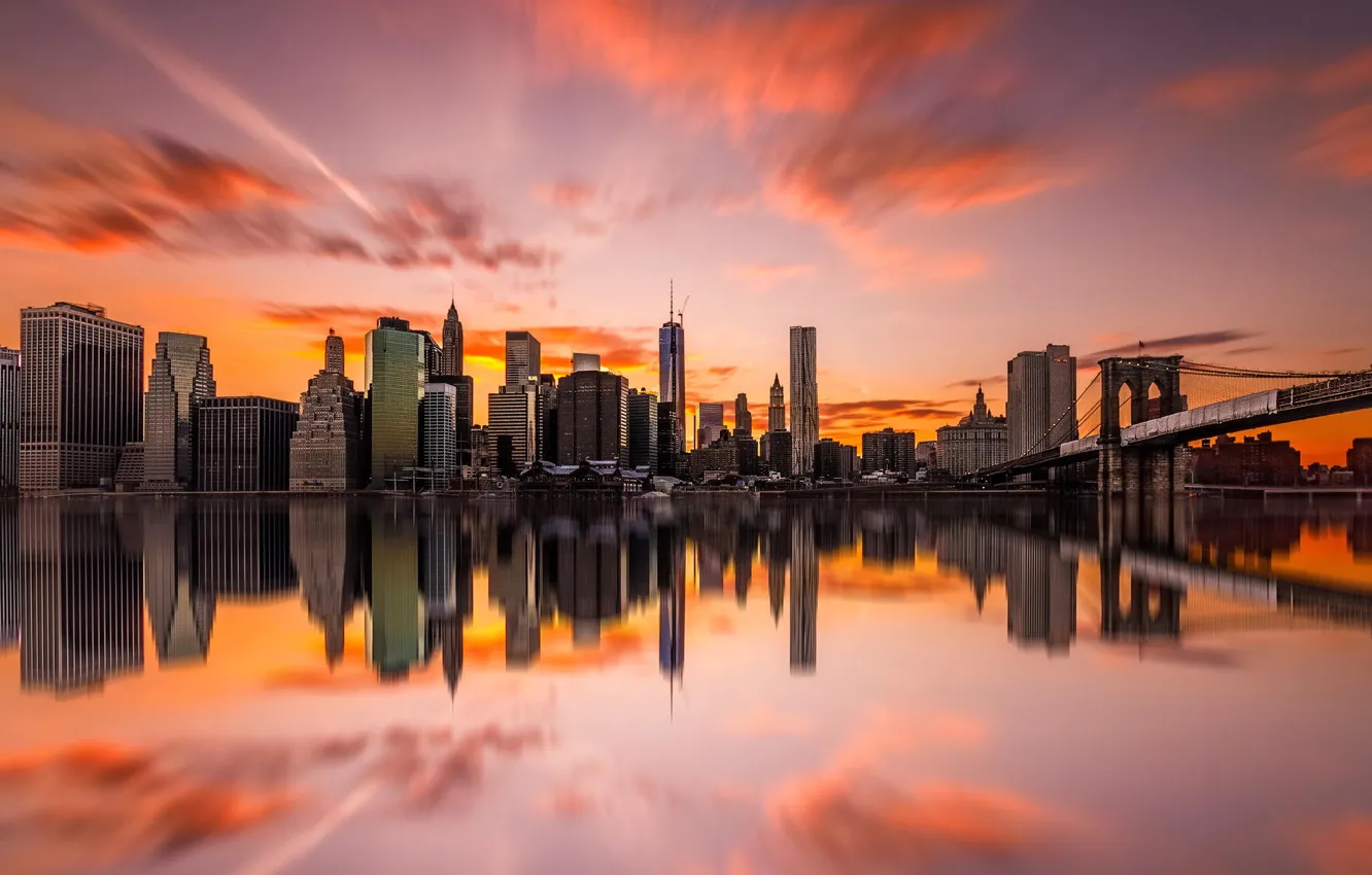 Фото обои город, здания, Нью-Йорк, небоскребы, USA, США, NYC, New York City