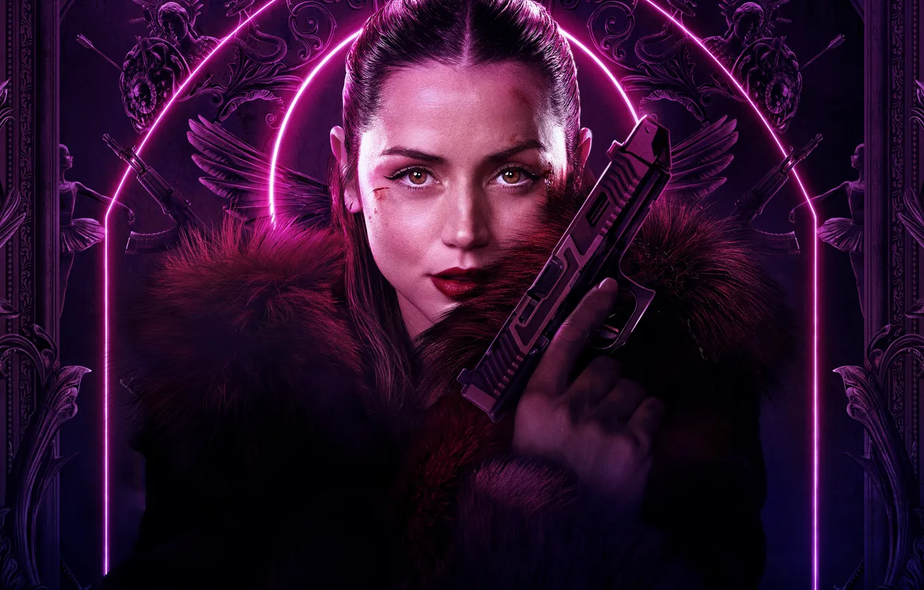 Фото обои Movies, Ballerina, Ana de Armas, 2025 Movies, Neon pink