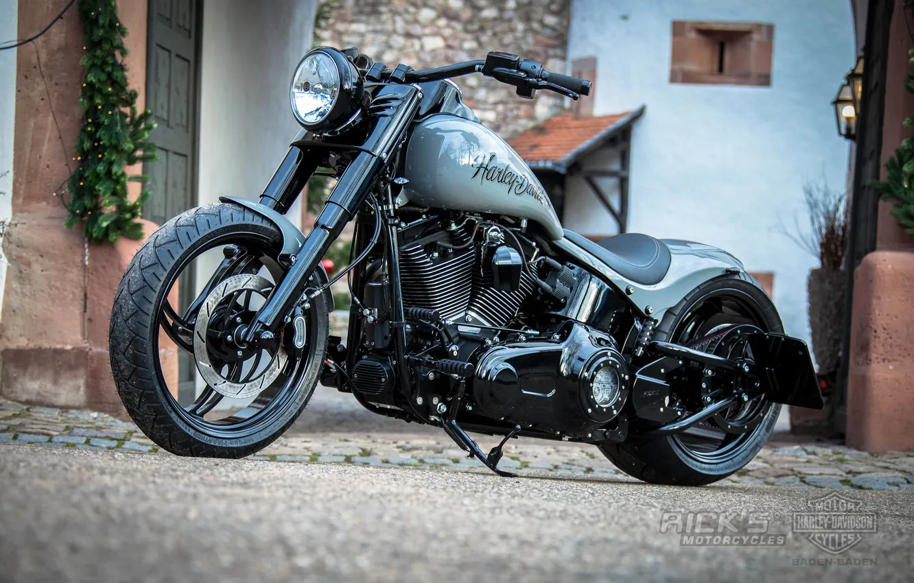 Фото обои мотоцикл, байк, harley davidson