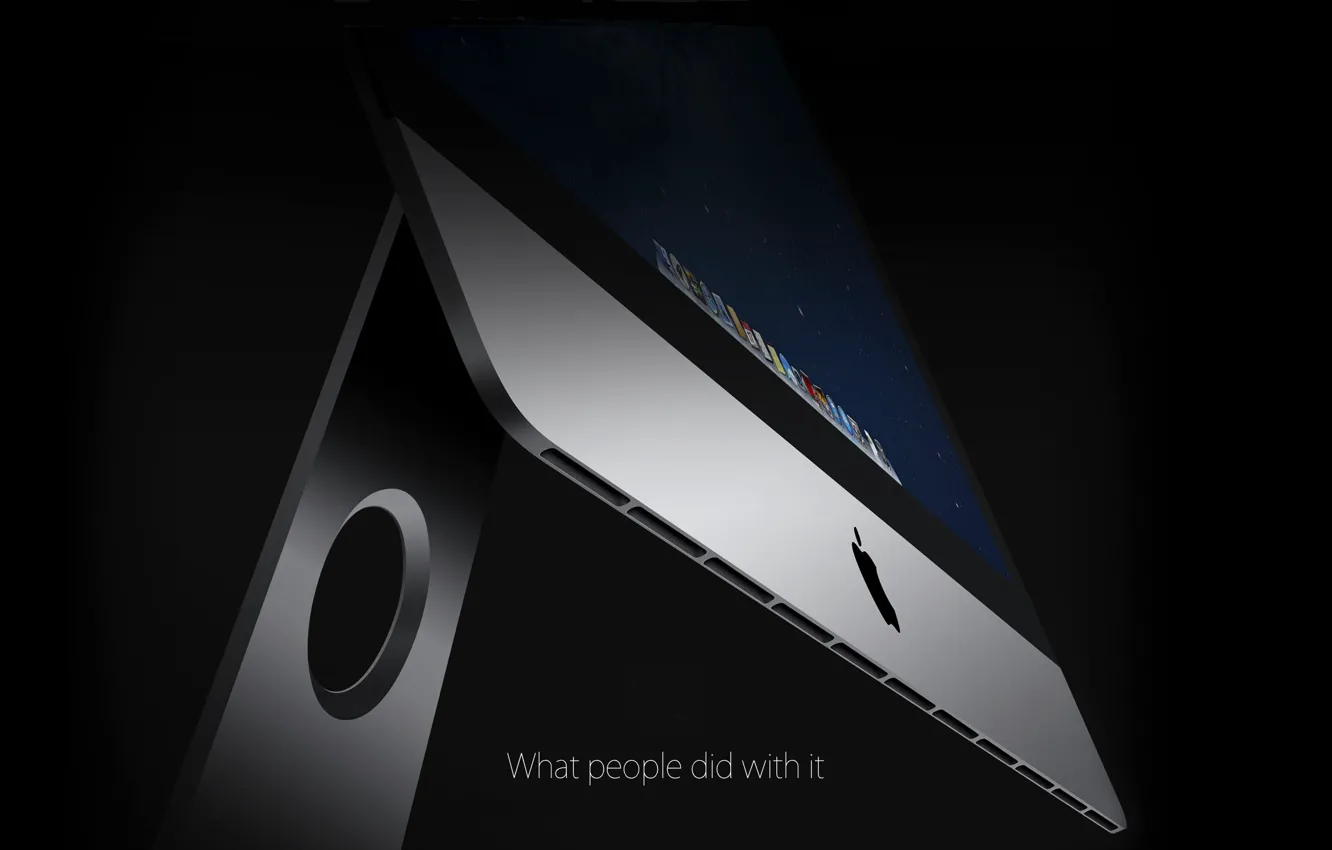 Фото обои Apple, ножка, Dock, тонкий, OS X Mountain Lion, iMac 27 inch, ультра, core i7