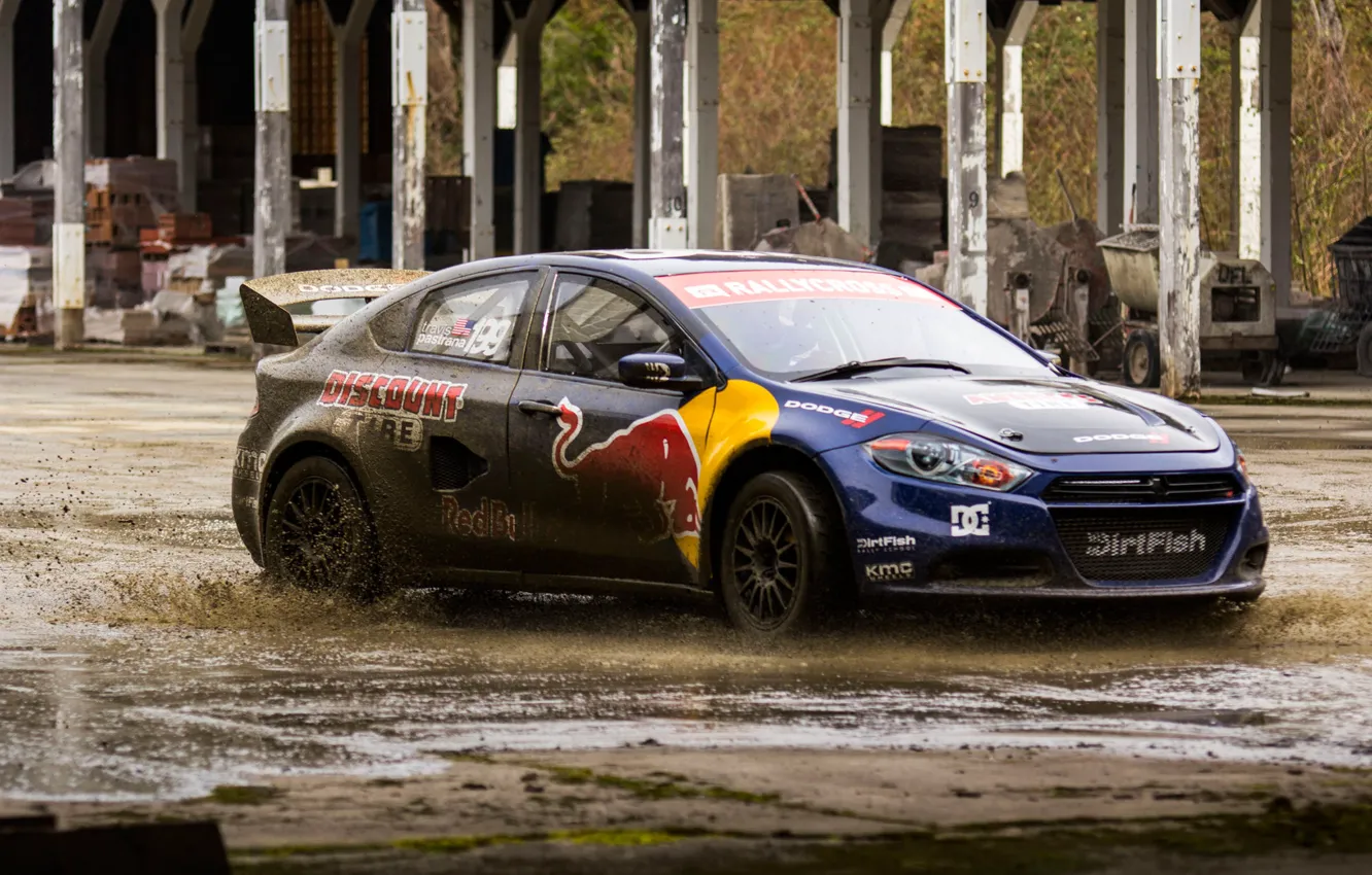 Фото обои rally, dodge, red bull, dart, rallycross, Travis Pastrana