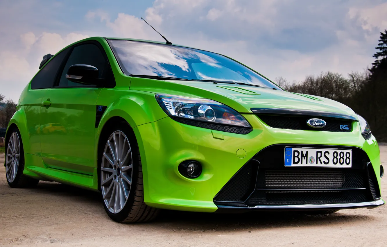 Фото обои green, ford, sky, focus