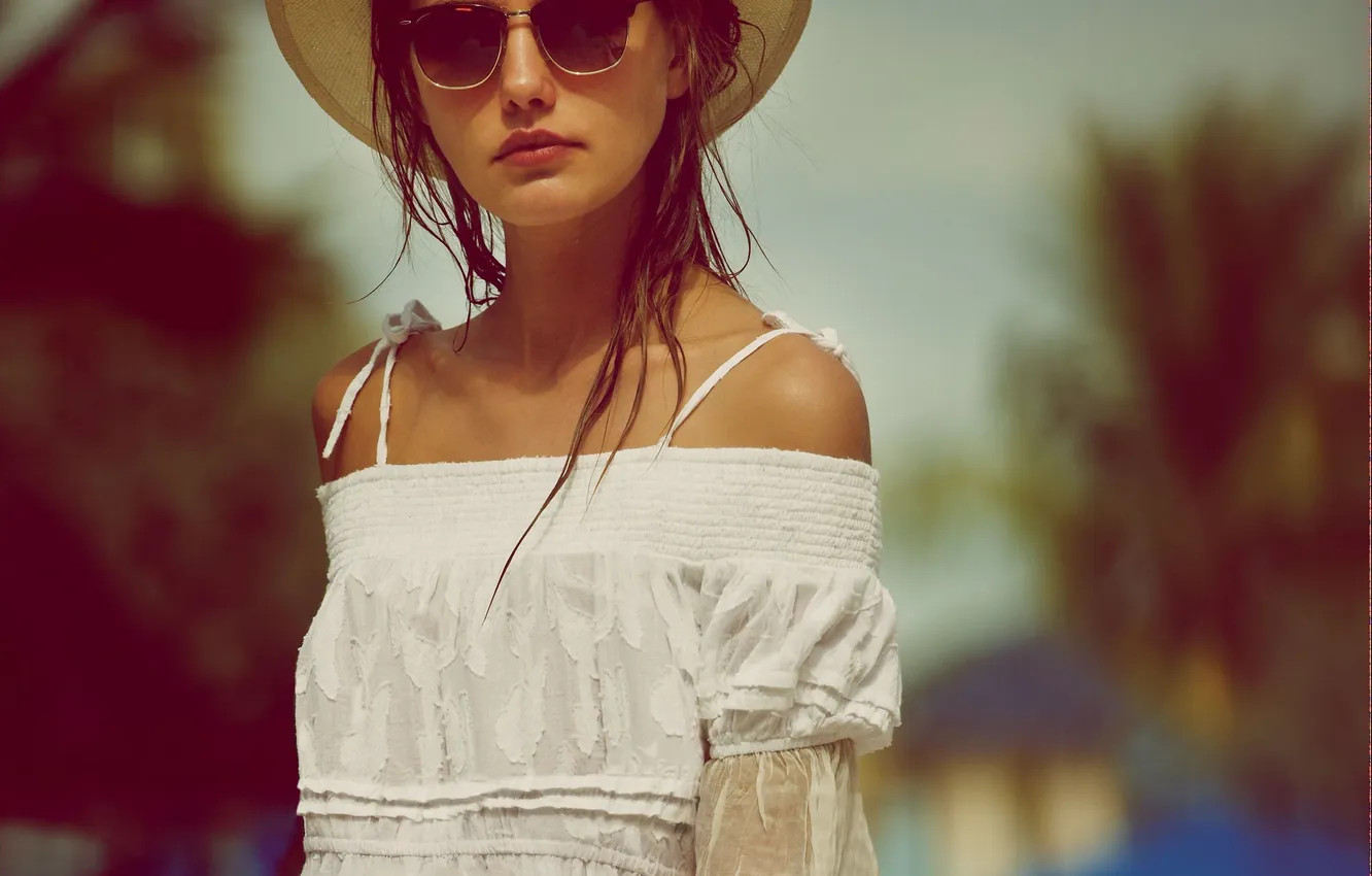 Фото обои лето, девушка, модель, очки, алина байкова