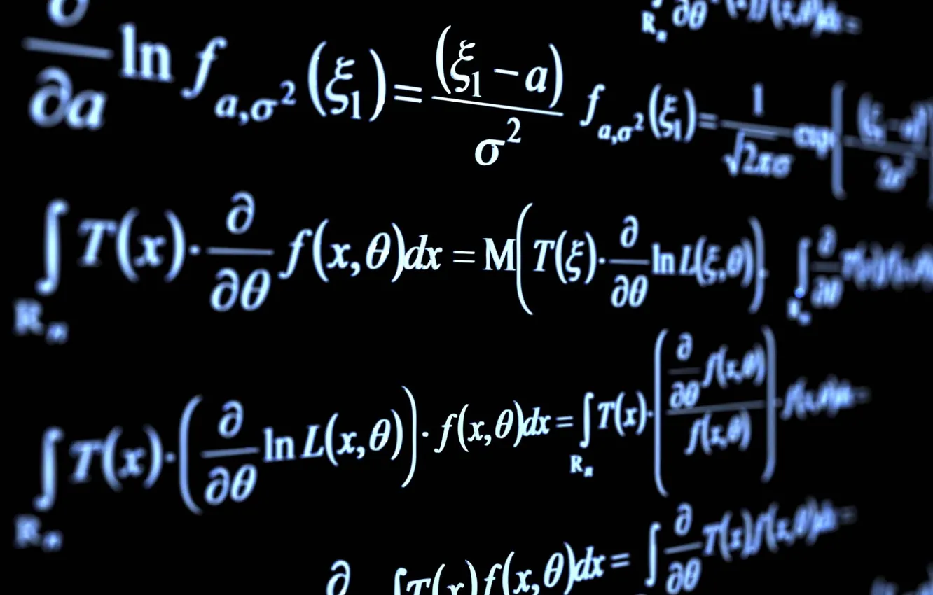 Фото обои символы, формула, дифференциальные уравнения, функция, интеграл, высшая математика