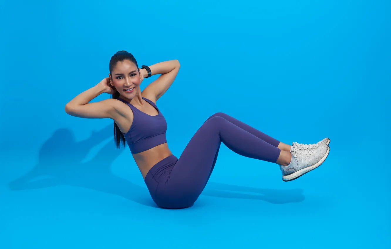 Фото обои girl, exercise, sports, fitness