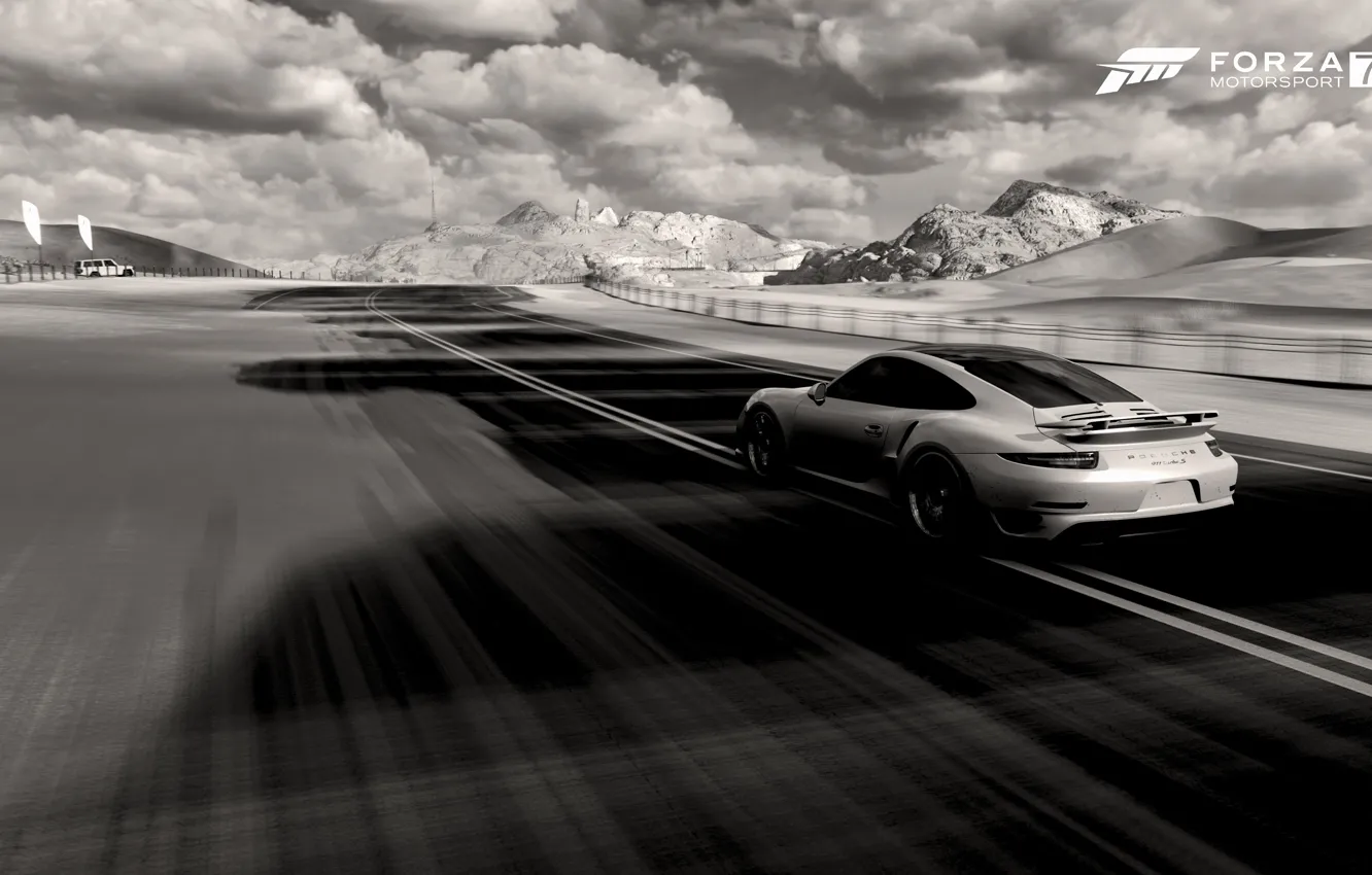 Фото обои HDR, 911, Porsche, Clouds, Speed, Game, Turbo S, Porsche 911 Turbo S