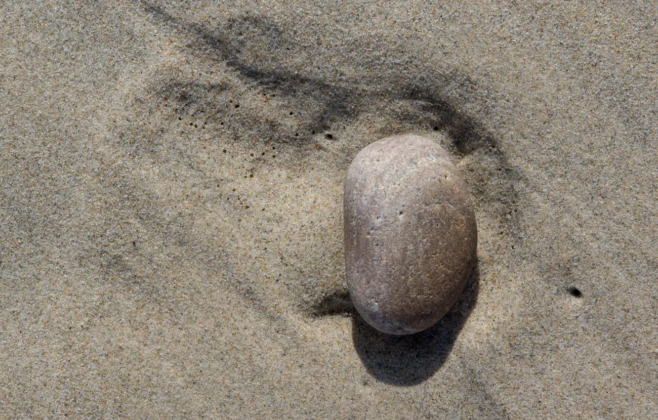 Фото обои песок, море, побережье, камень