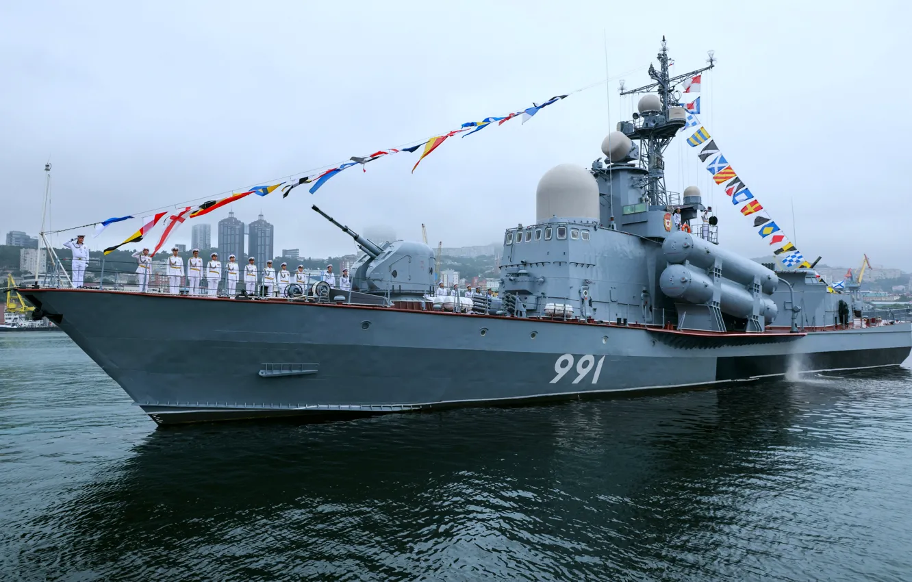 Фото обои большой, катер, ракетный, гвардейский, Р-261