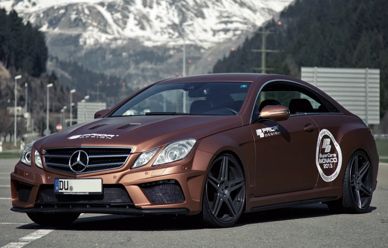 Фото обои Mercedes, мерседес, Black Edition, 2013, Widebody, Prior-Design, C207, PD850