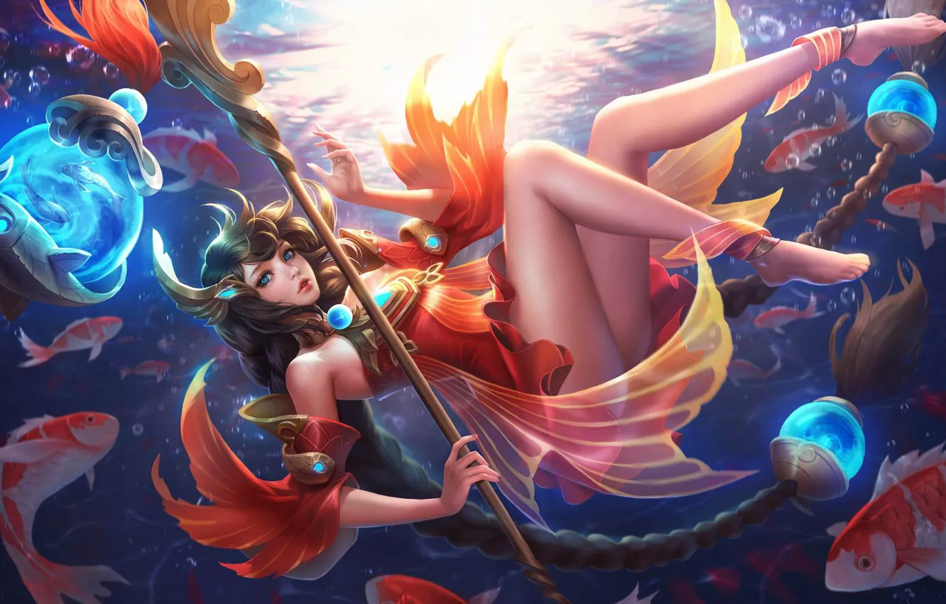 Фото обои вода, девушка, King of Glory, Король славы