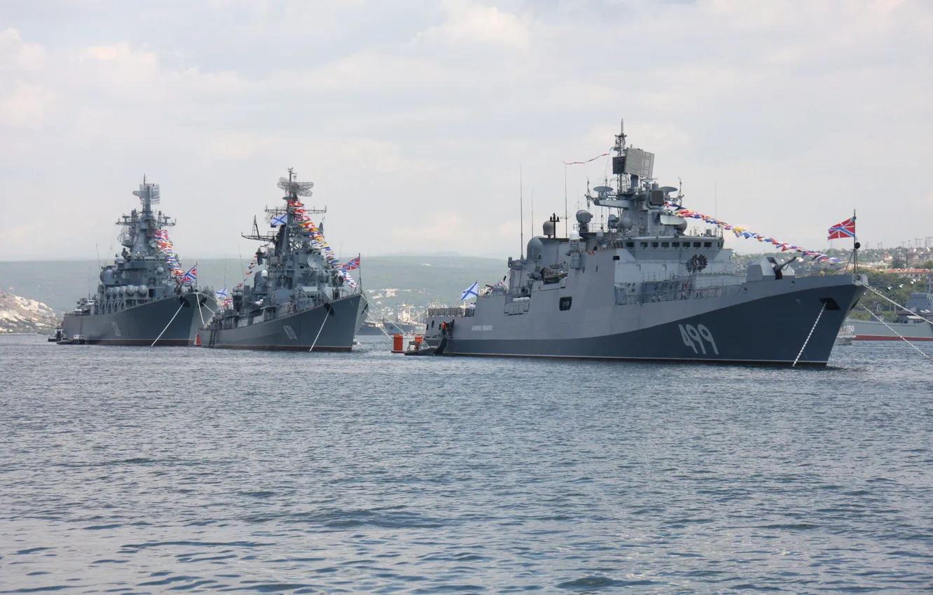 Фото обои корабли, строй, Севастополь, парадный