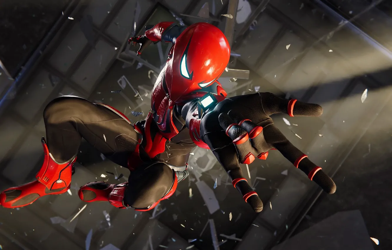 Фото обои поза, игра, человек паук, Spider Man