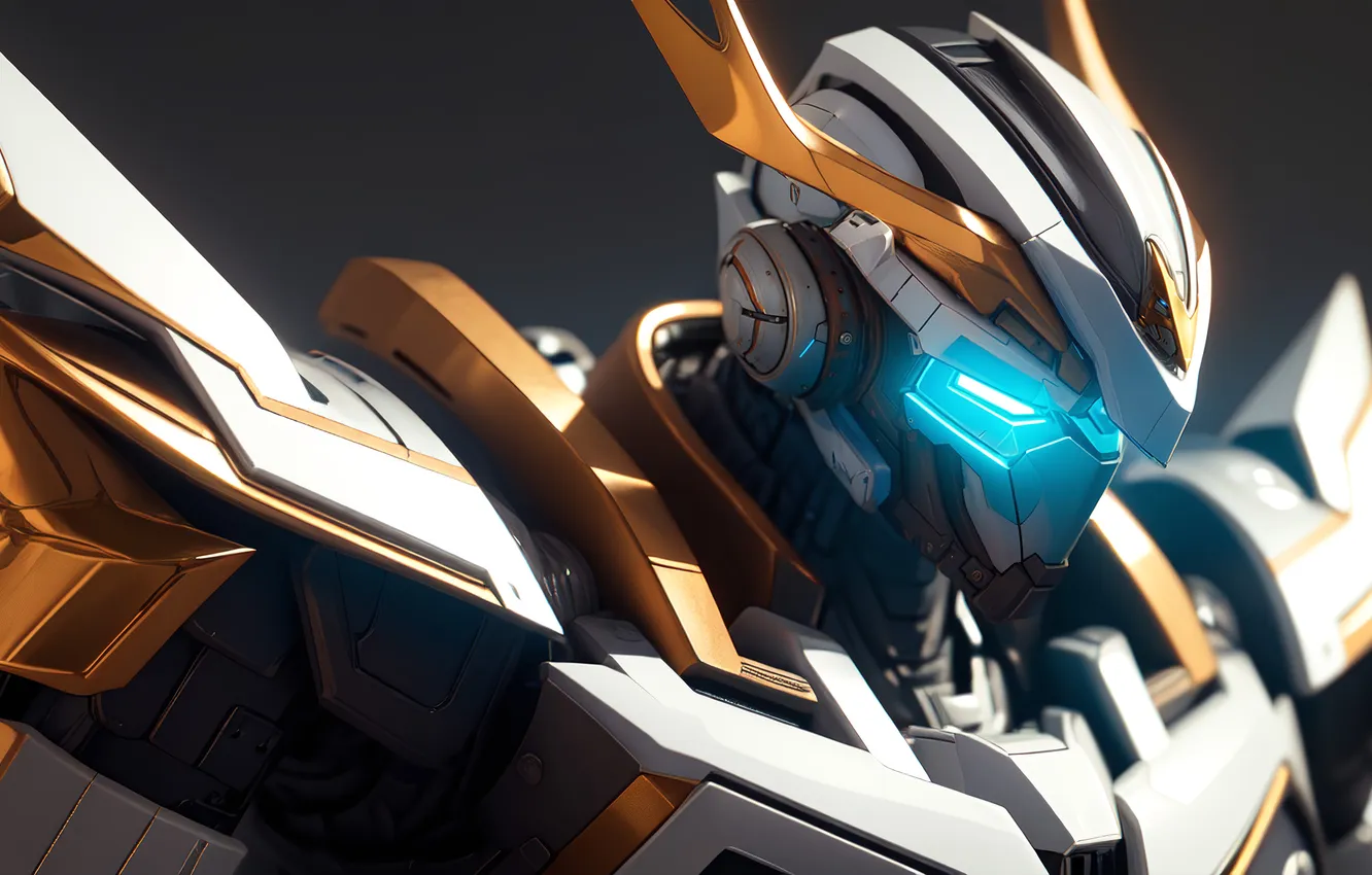 Фото обои робот, Трансформеры, светящийся взгляд