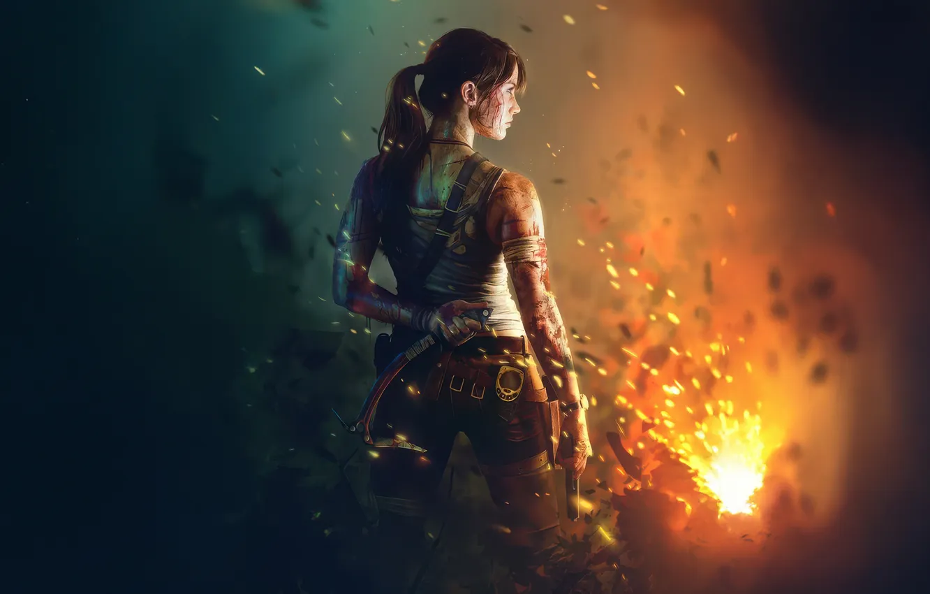 Фото обои tomb raider, shadow, hunter