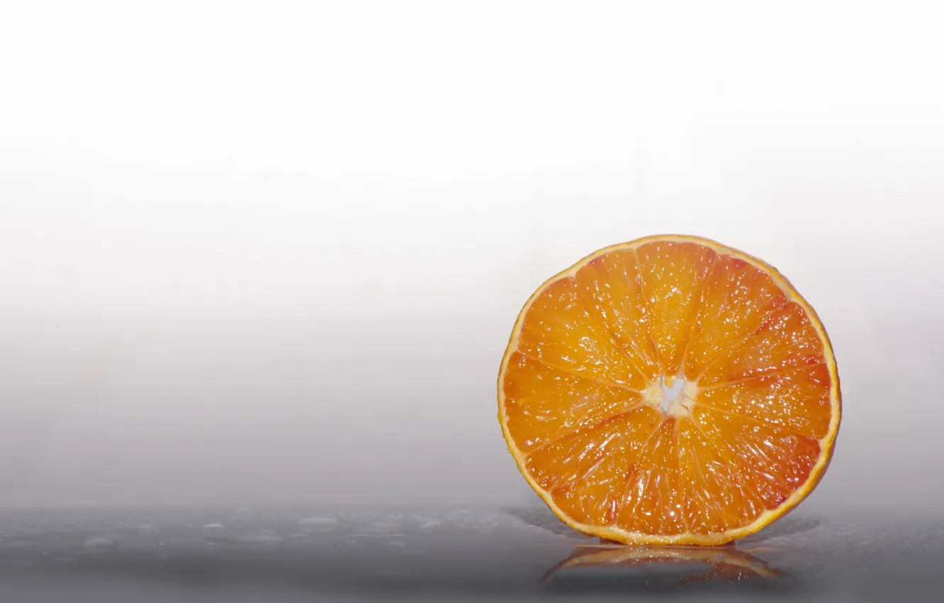 Фото обои апельсин, долька, цитрус, срез