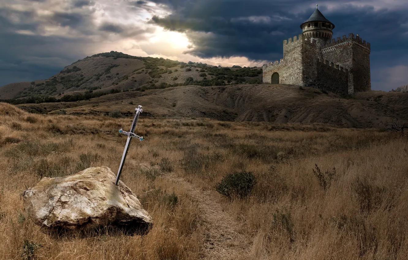 Фото обои fantasy, forest, background, block, blade, hero, history, conflict