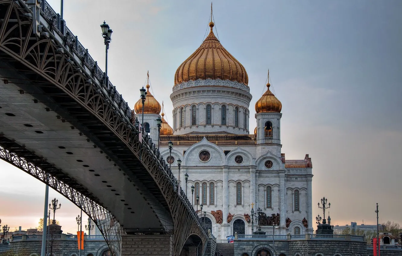 Фото обои Москва, Храм, Россия, Христа Спасителя