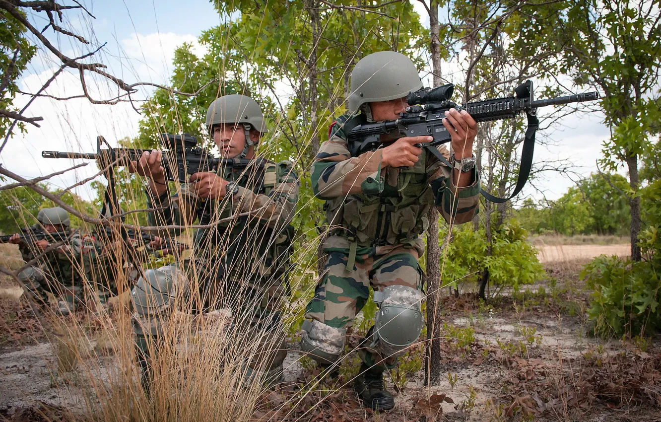 Фото обои оружие, солдаты, Indian Army