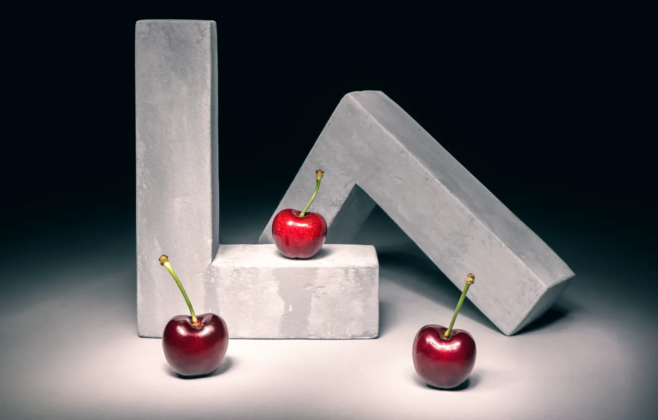 Фото обои вишня, ягоды, фигуры, Cherries