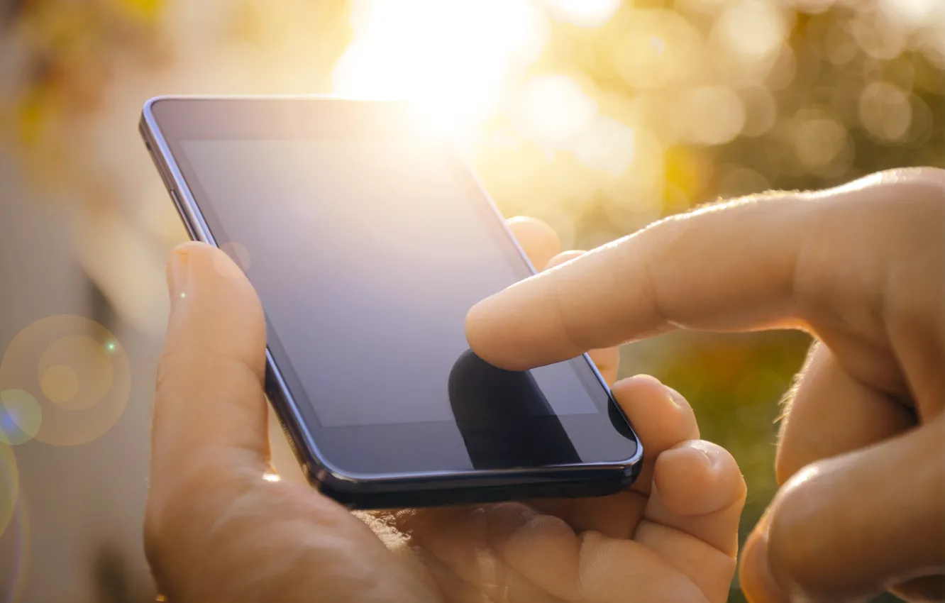 Фото обои cell, hands, smartphone, fingers