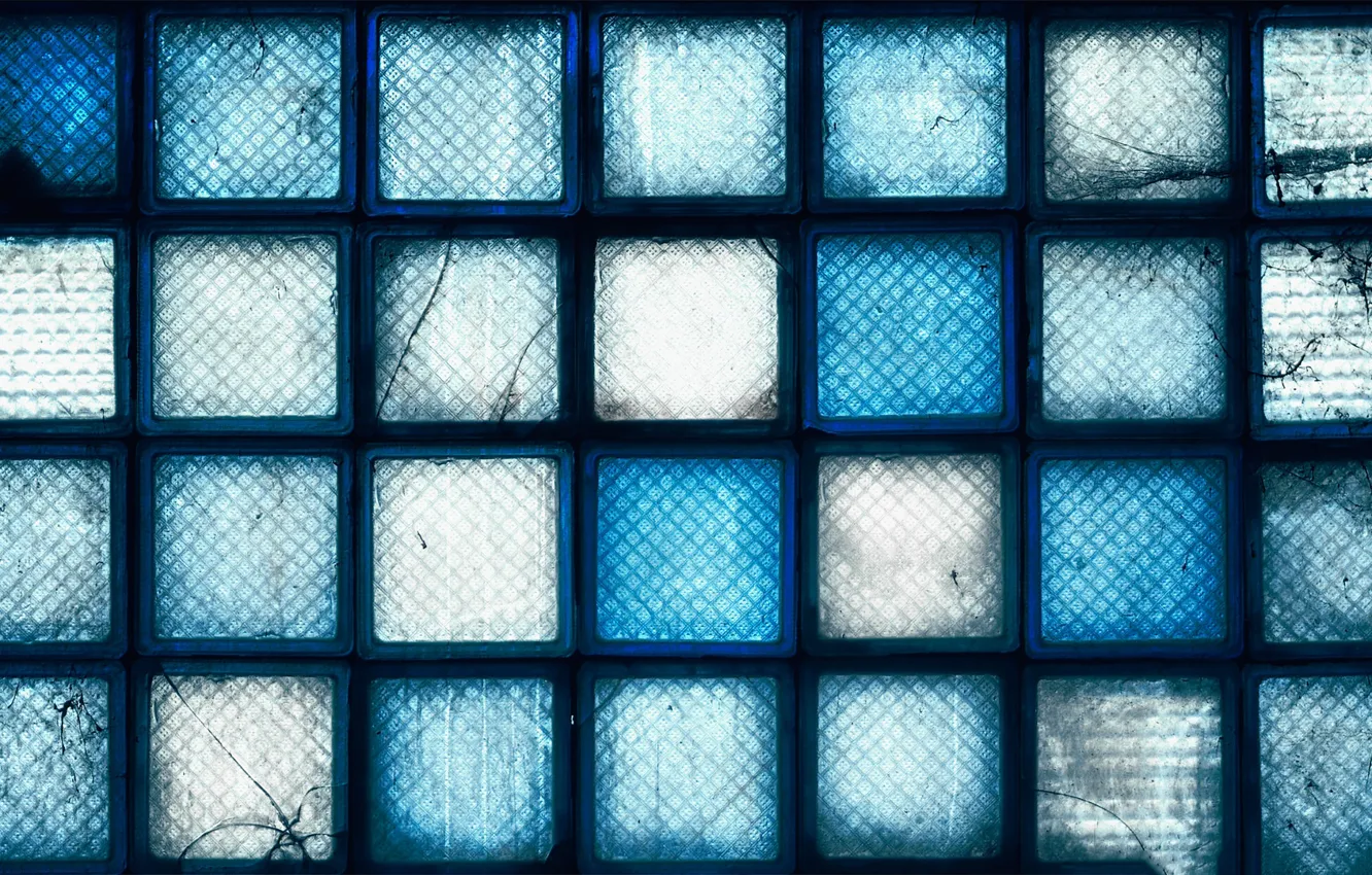 Фото обои colors, blue, glass bricks