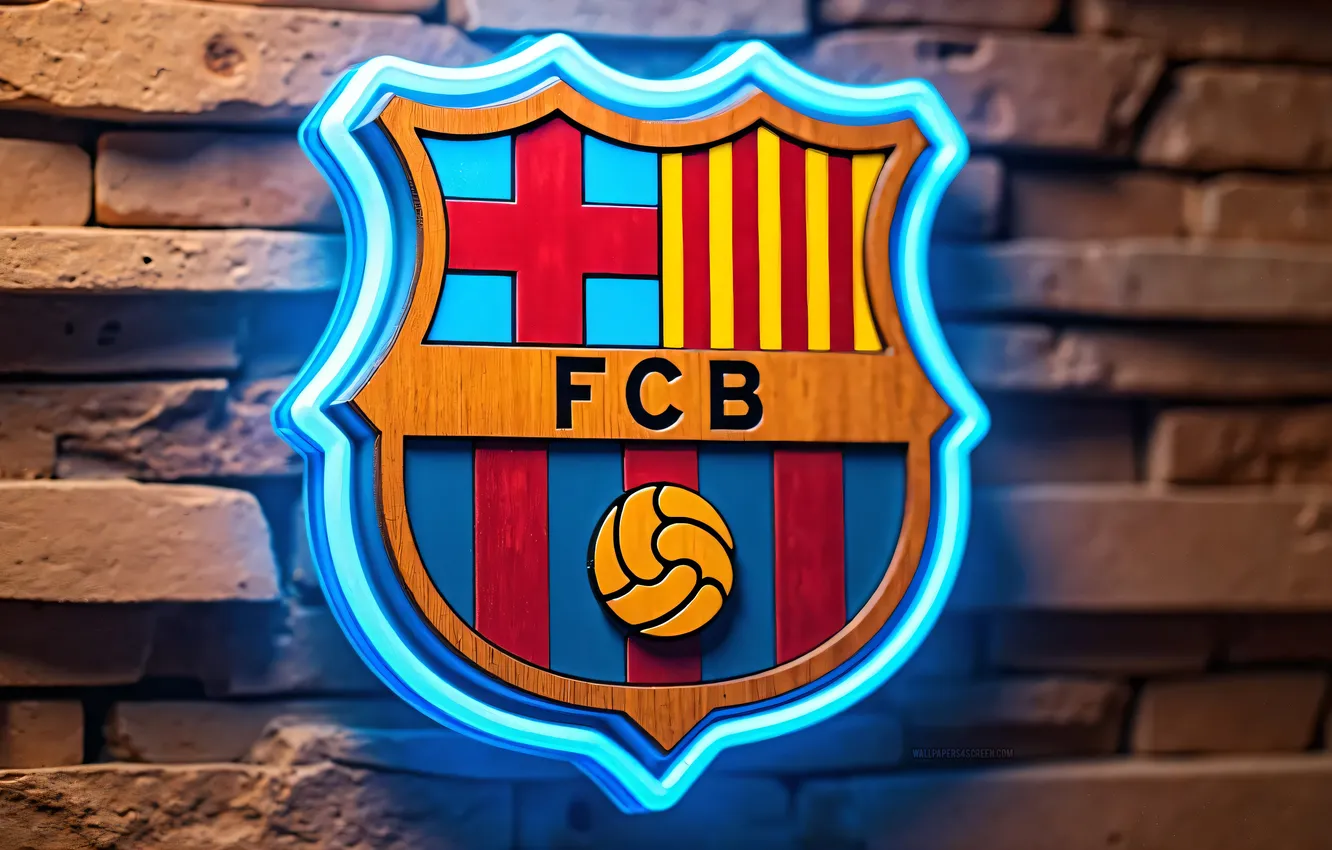 Фото обои Logo, Football, Barcelona, FCB, Soccer, FC Barcelona, Barca