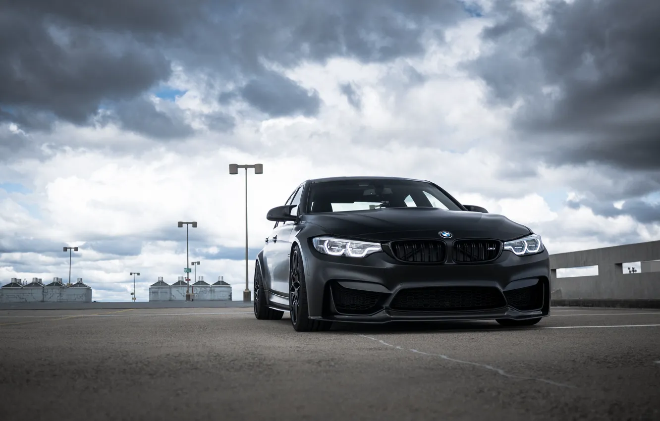 Фото обои BMW, Clouds, Black, Sight, F83