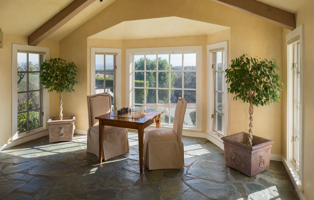 Фото обои chess, villa, table, game room