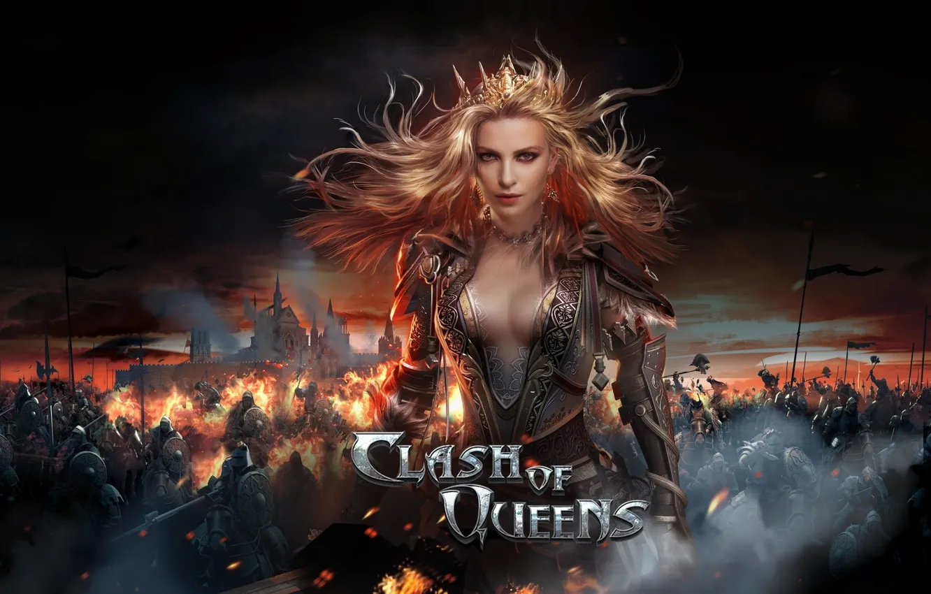 Фото обои игра, арт, стратегия, queen, Clash of Queens: Dragons Rise, Theo Du