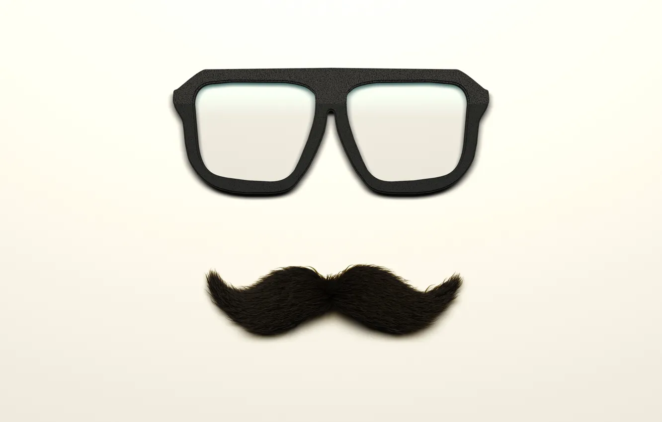 Фото обои усы, очки, glass, moustache