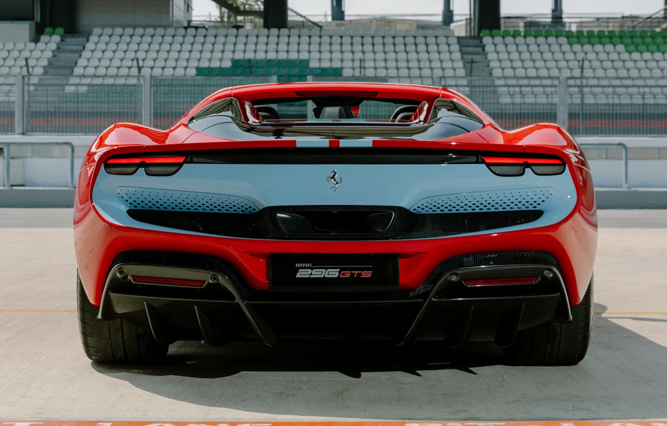 Фото обои феррари, вид сзади, 2022, Assetto Fiorano, Ferrari 296 GTS