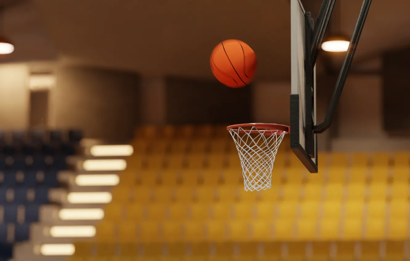 Фото обои basketball, photo, sports, blender, basketball court, Basket