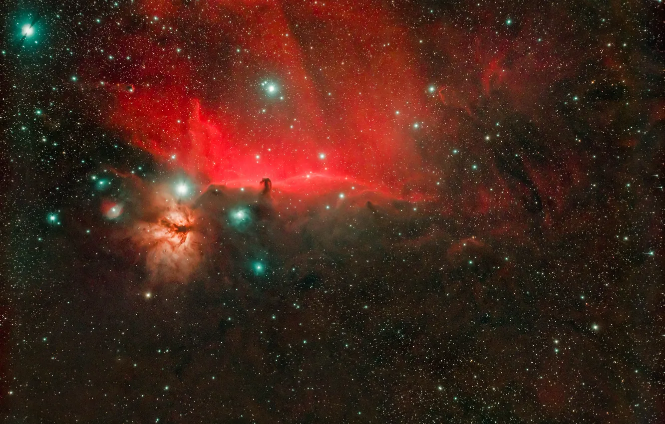 Фото обои космос, Конская Голова, NGC 2024, Туманность Факел