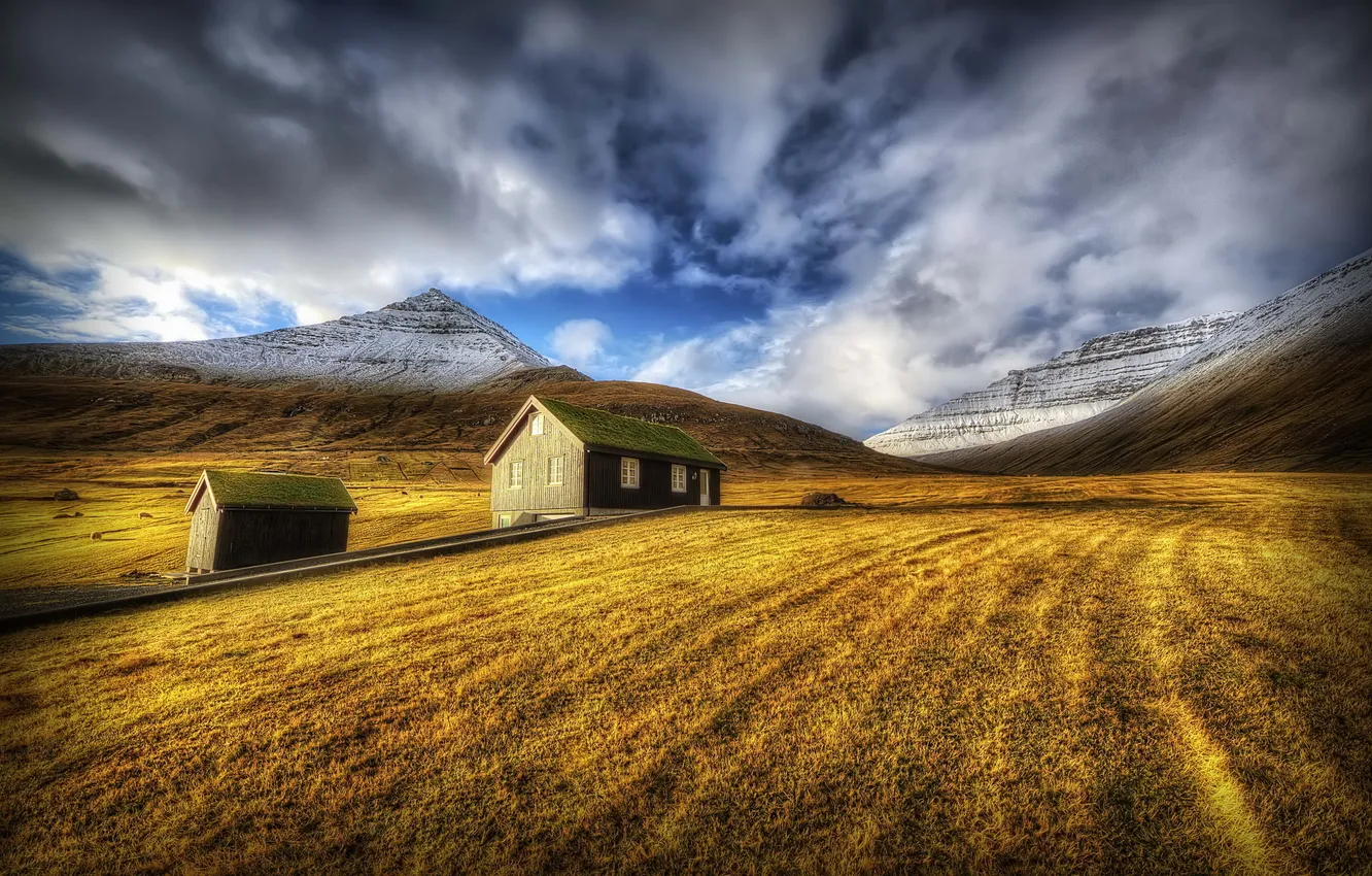 Фото обои пейзаж, Sunrise, Faroe Island