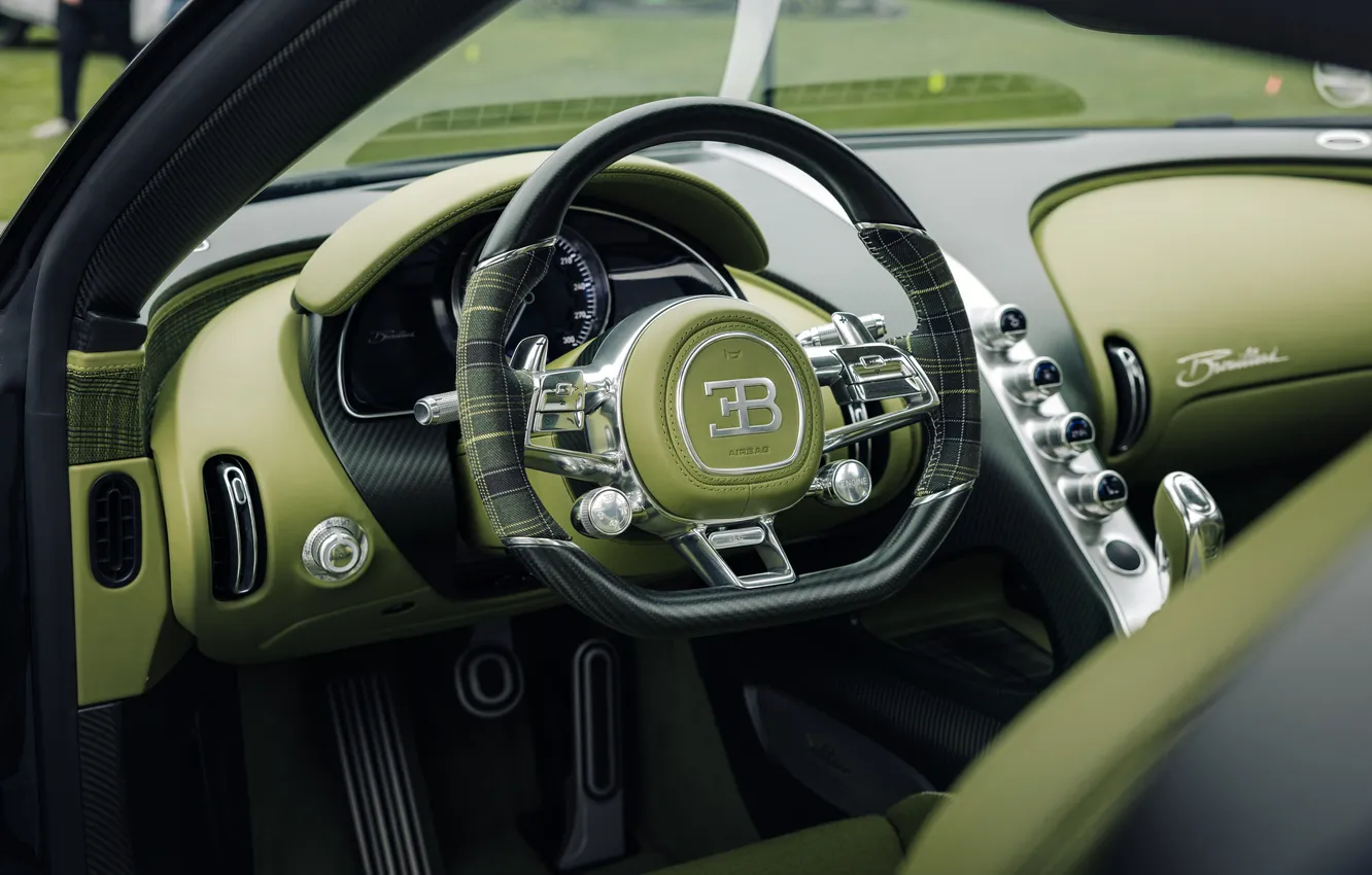 Фото обои купе, интерьер, Бугатти, руль, Bugatti, панель приборов, coupe, гиперкар