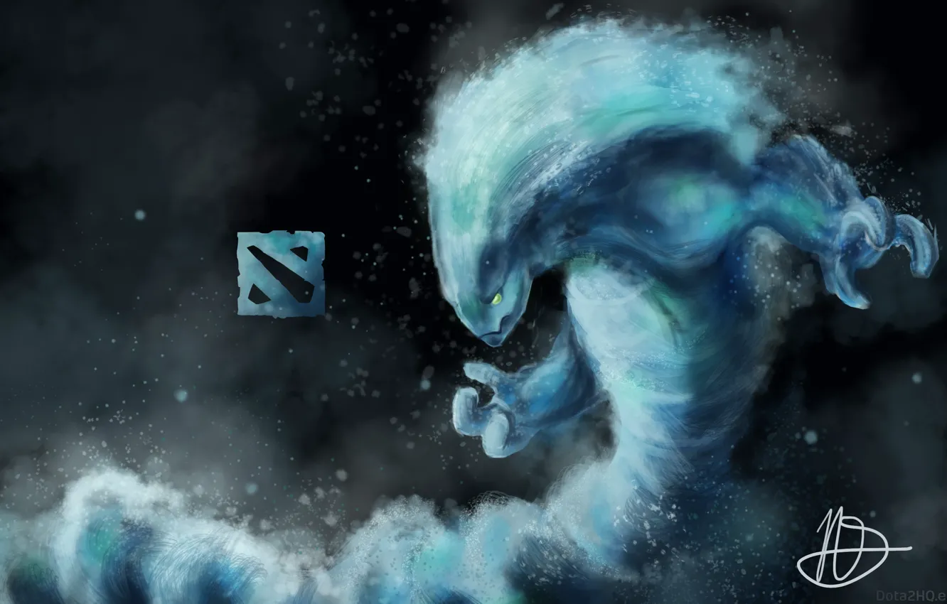 Фото обои вода, арт, Morphling, Dota 2, элементаль
