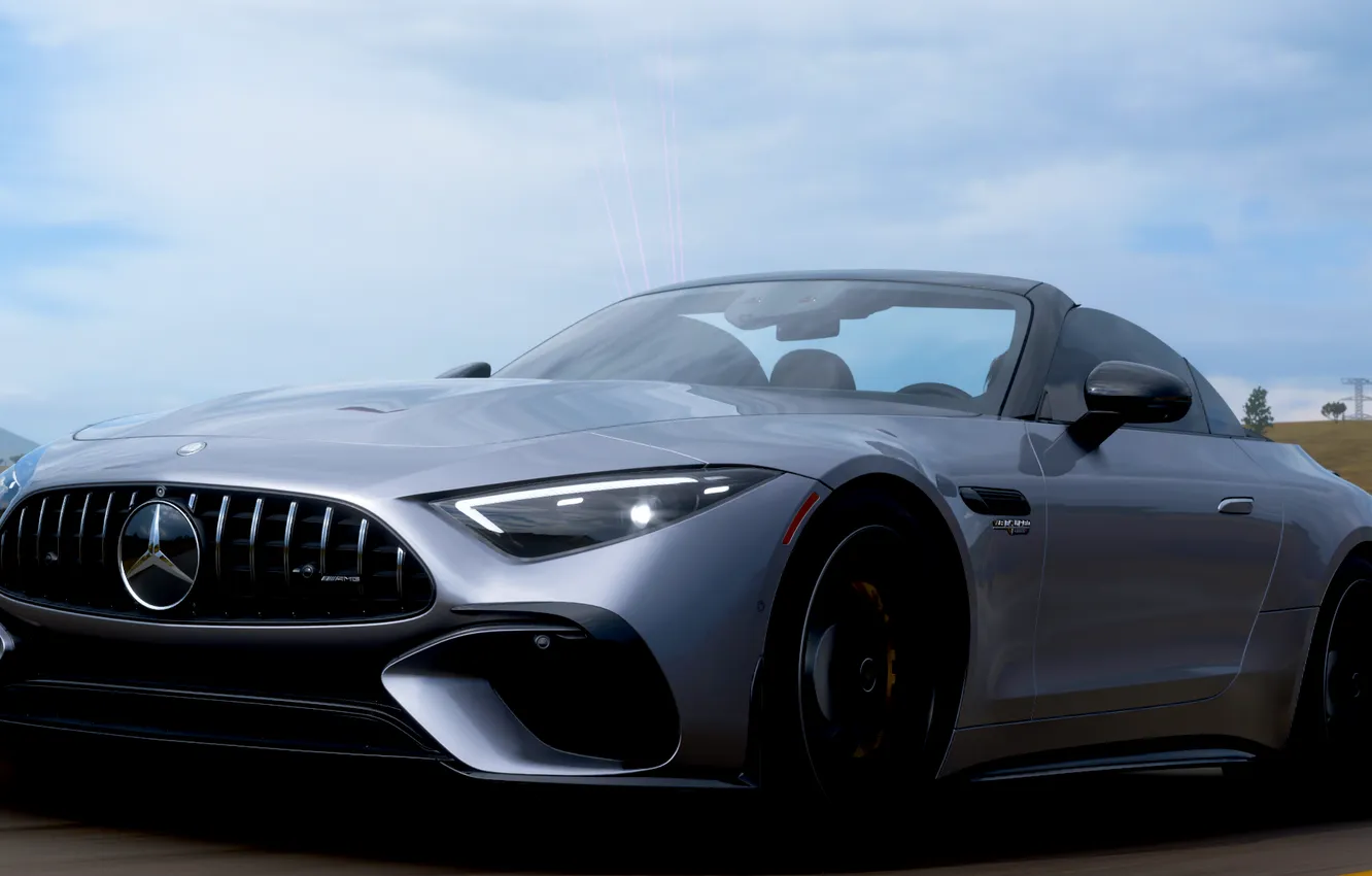 Фото обои Мерседес, SL63, Cabrio, Мерседес Бенз, SL63 AMG, Mercedes SL, Mercdedes-Benz, Форза Горизонт