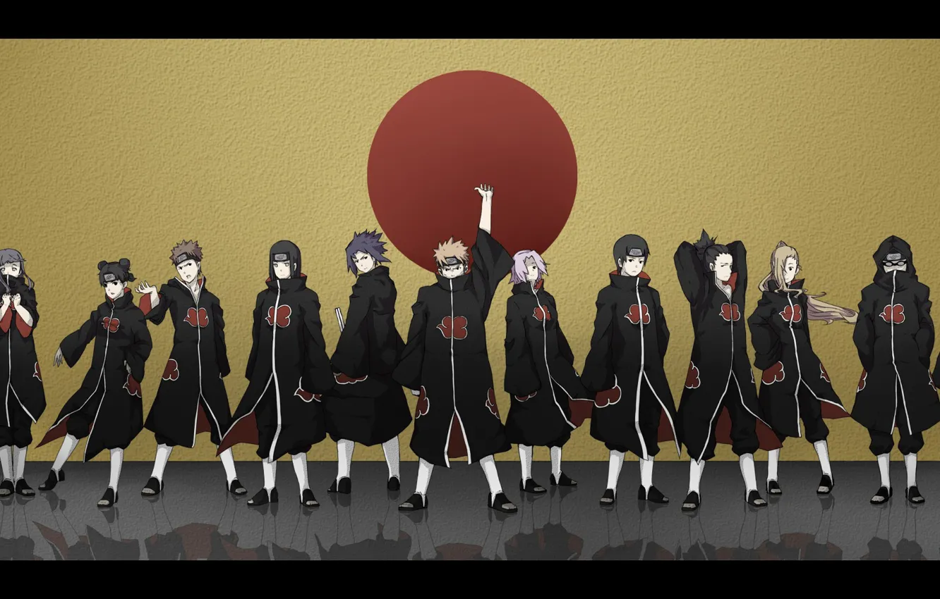 Фото обои Naruto, anime, ninja, evil, Akatsuki, shinobi, japanese, Naruto Shippuden