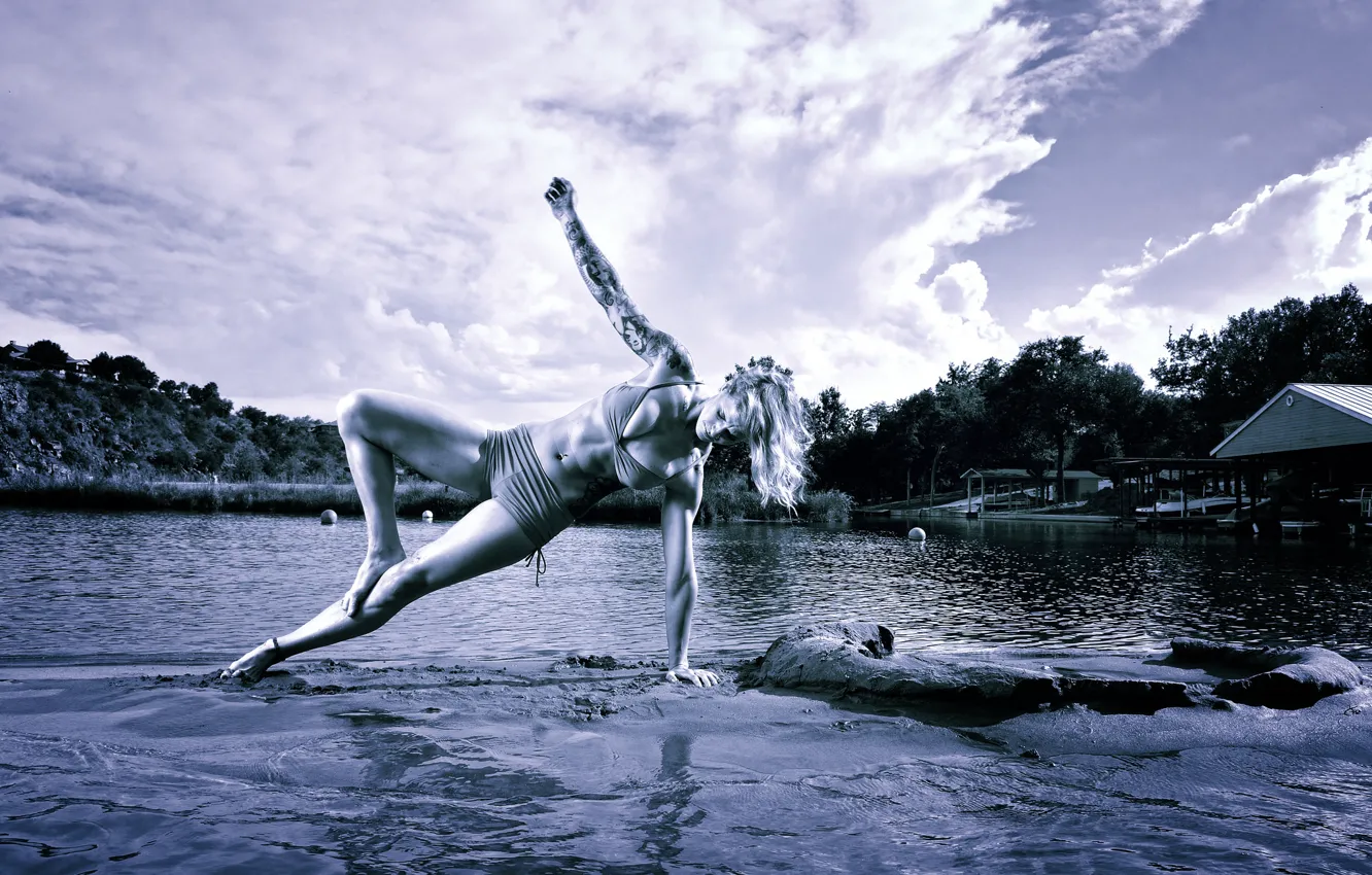 Фото обои woman, exercises, joga