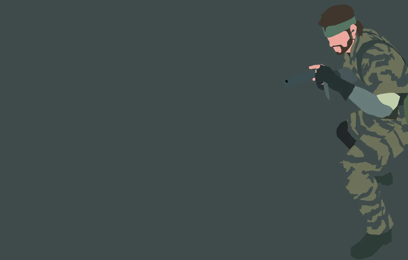 Фото обои камуфляж, стелс, Metal Gear Solid, Солид Снейк, глушак