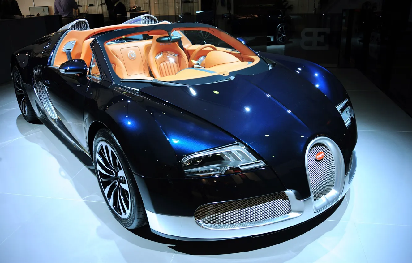 Фото обои цвет, Bugatti, veyron, салон, grand sports