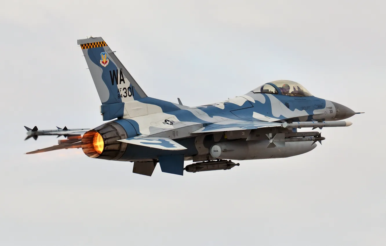 Фото обои Fighting, Falcon, F-16C