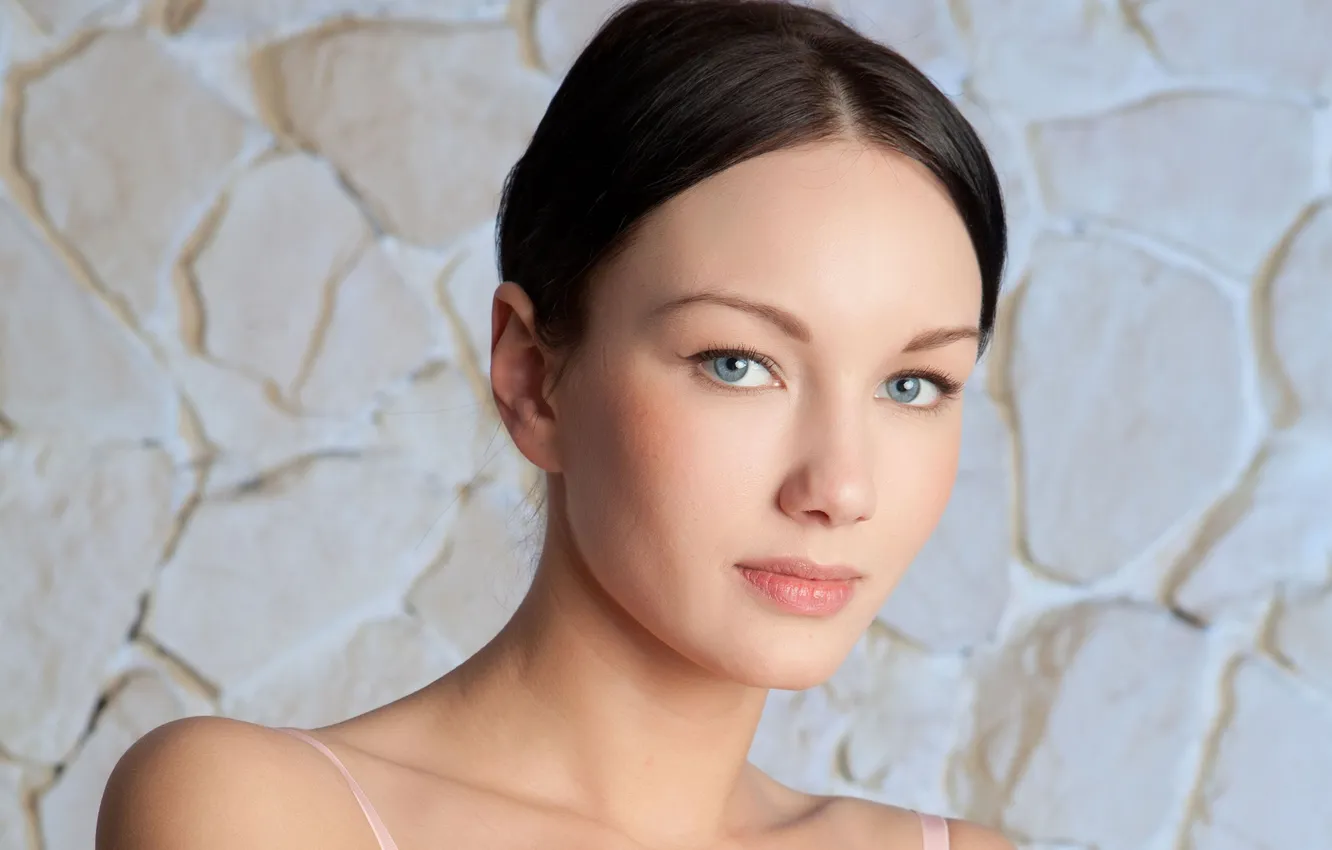 Фото обои Model, eyes, brunette, actress, Loreen A, beautiful face, makeup, sexy look