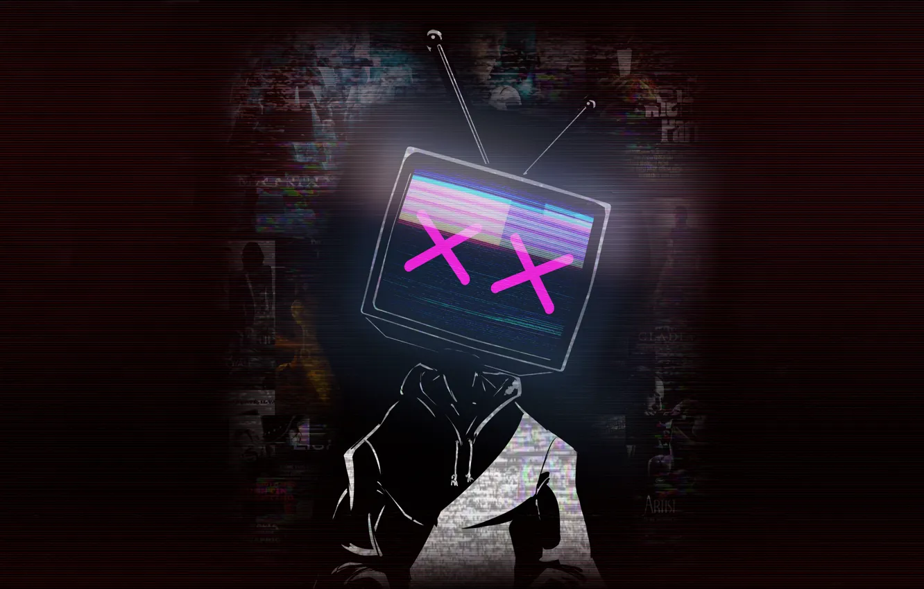 Фото обои Стиль, Фон, Art, 80s, Style, Illustration, Minimalism, VHS