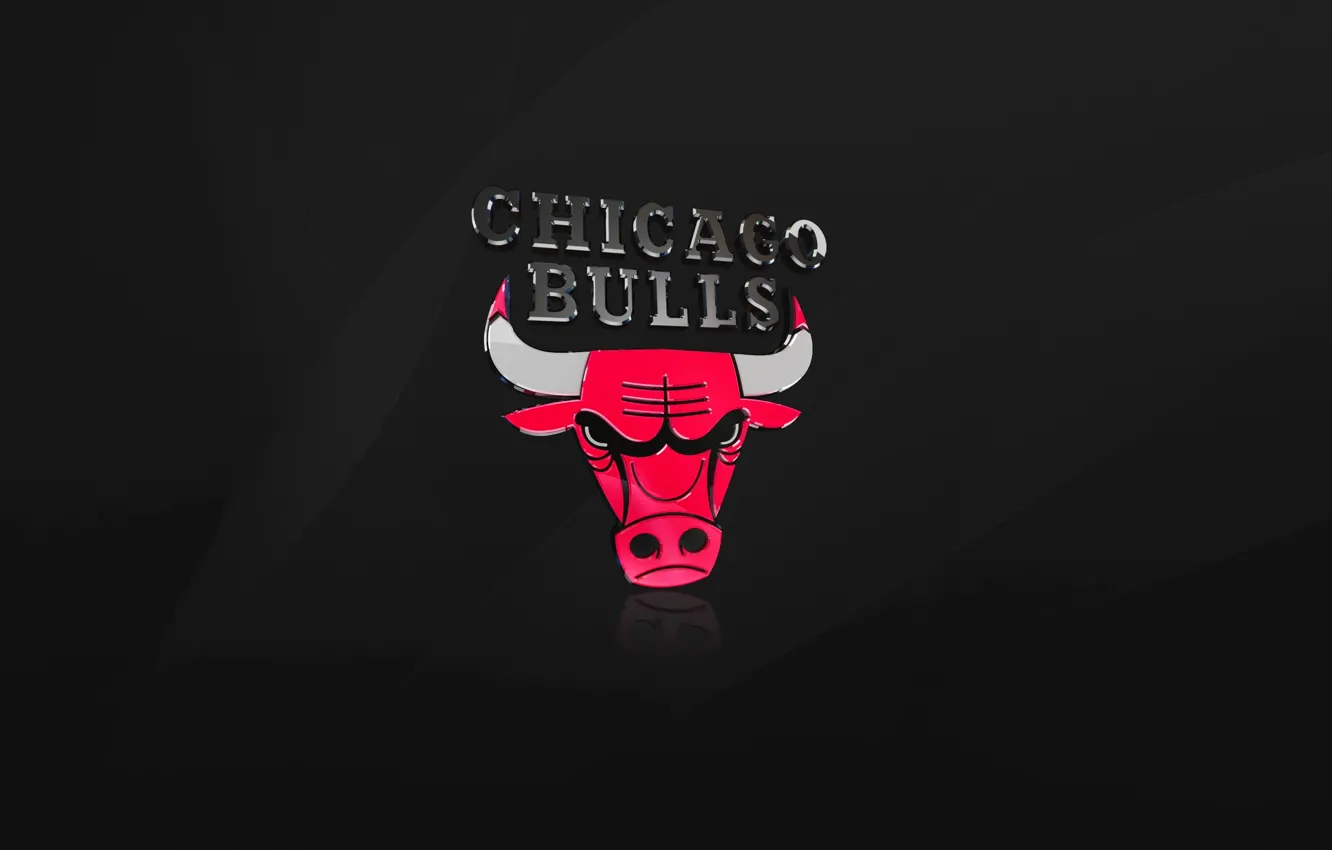 Фото обои Черный, Чикаго, Баскетбол, Логотип, NBA, Chicago Bulls, Быки