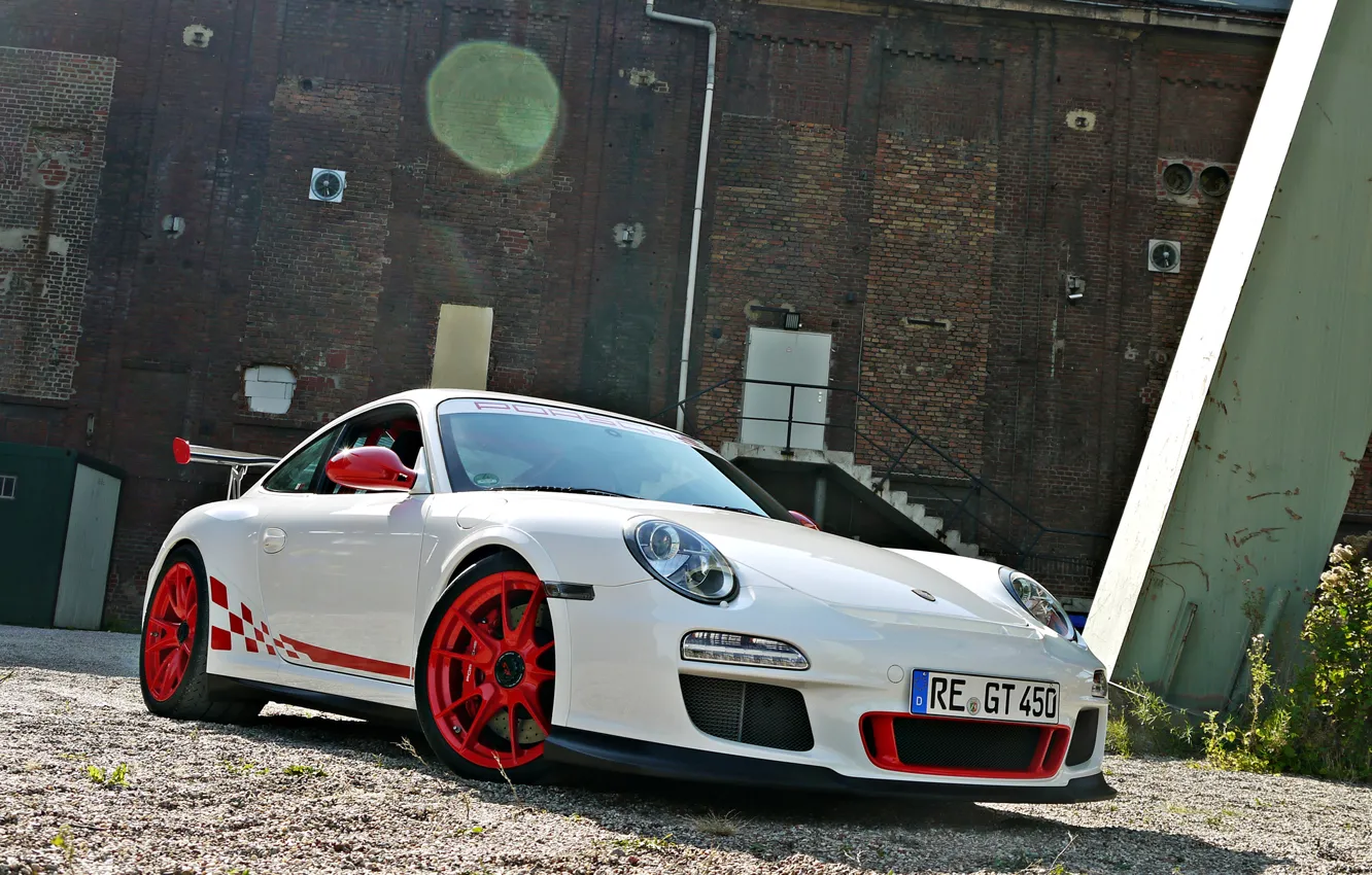 Фото обои белый, Porsche, white, порше, GT3