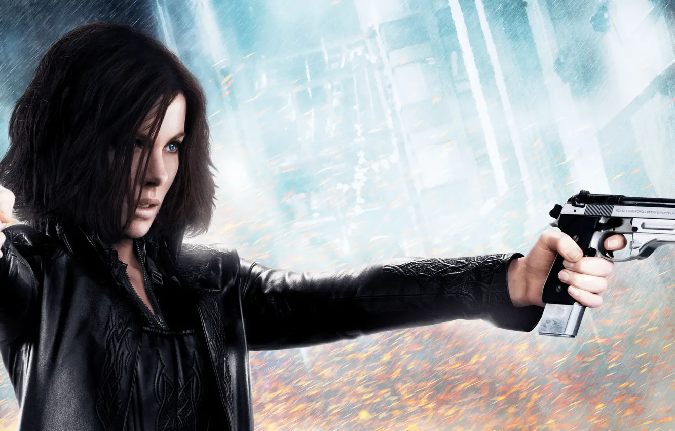 Фото обои Девушка, Kate Beckinsale, Кейт Бекинсейл, Пистолеты, Selene, Underworld: Blood Wars, Другой Мир: Войны Крови