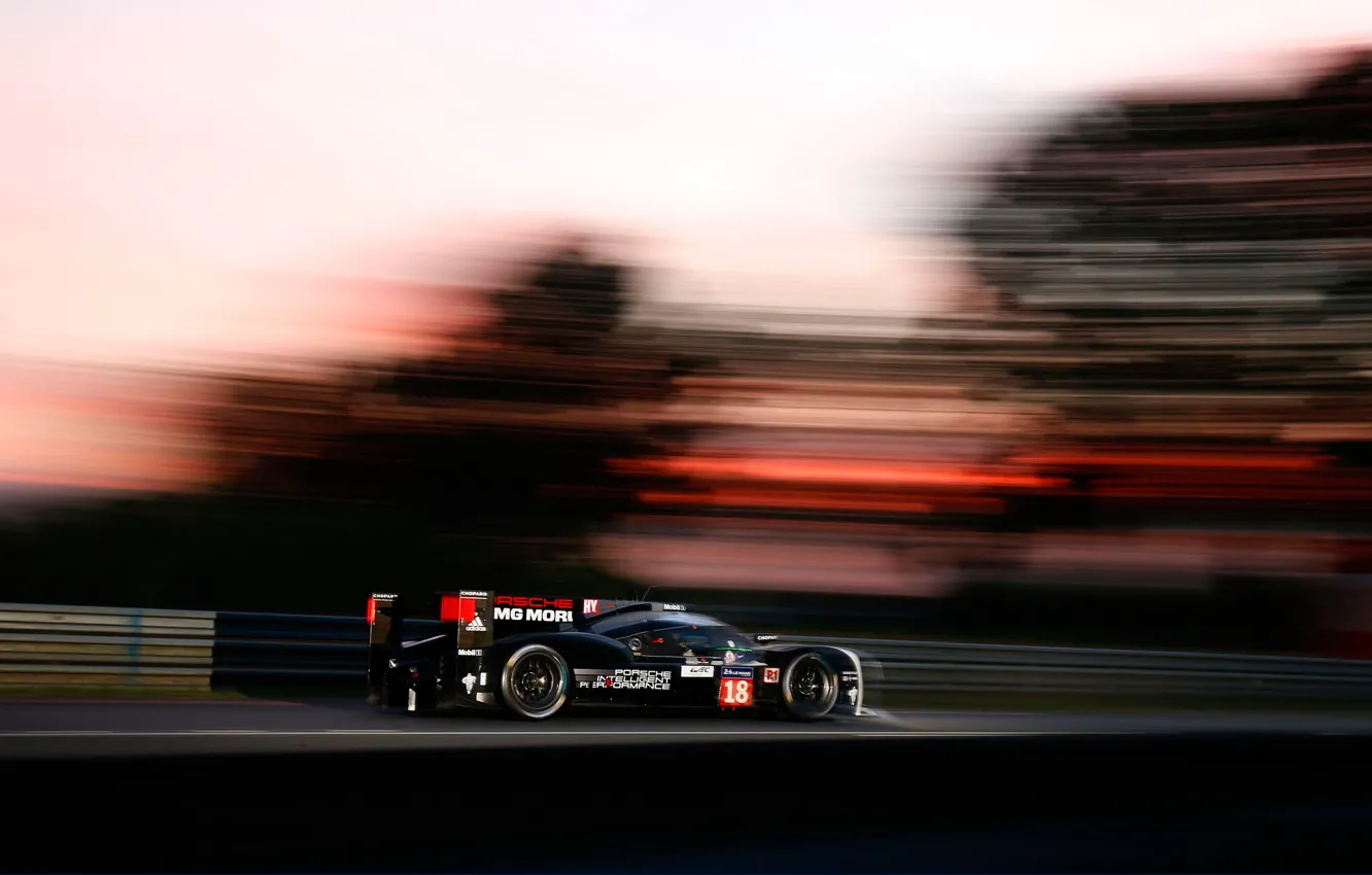 Фото обои Porsche, race, 2015, 24 hours of le mans